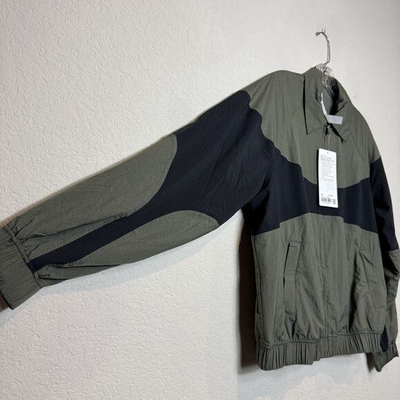 Lululemon Color Block Nylon Collared Jacket Retro Army Green/Black Size XS NWT - Picture 6 of 11
